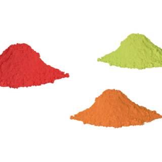 Fluorescent contrast powder