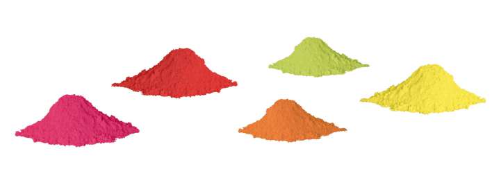 Fluorescent contrast powder